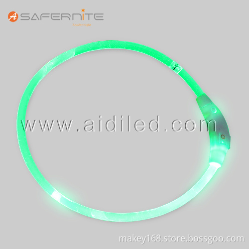 Tpu Tube Glow Flashing Dog Collar